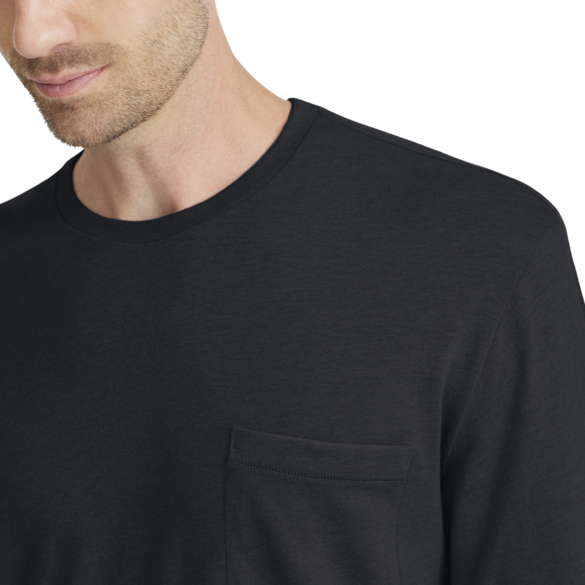 Men's Soft Merino Long Sleeve Tee - True Black - New Edition