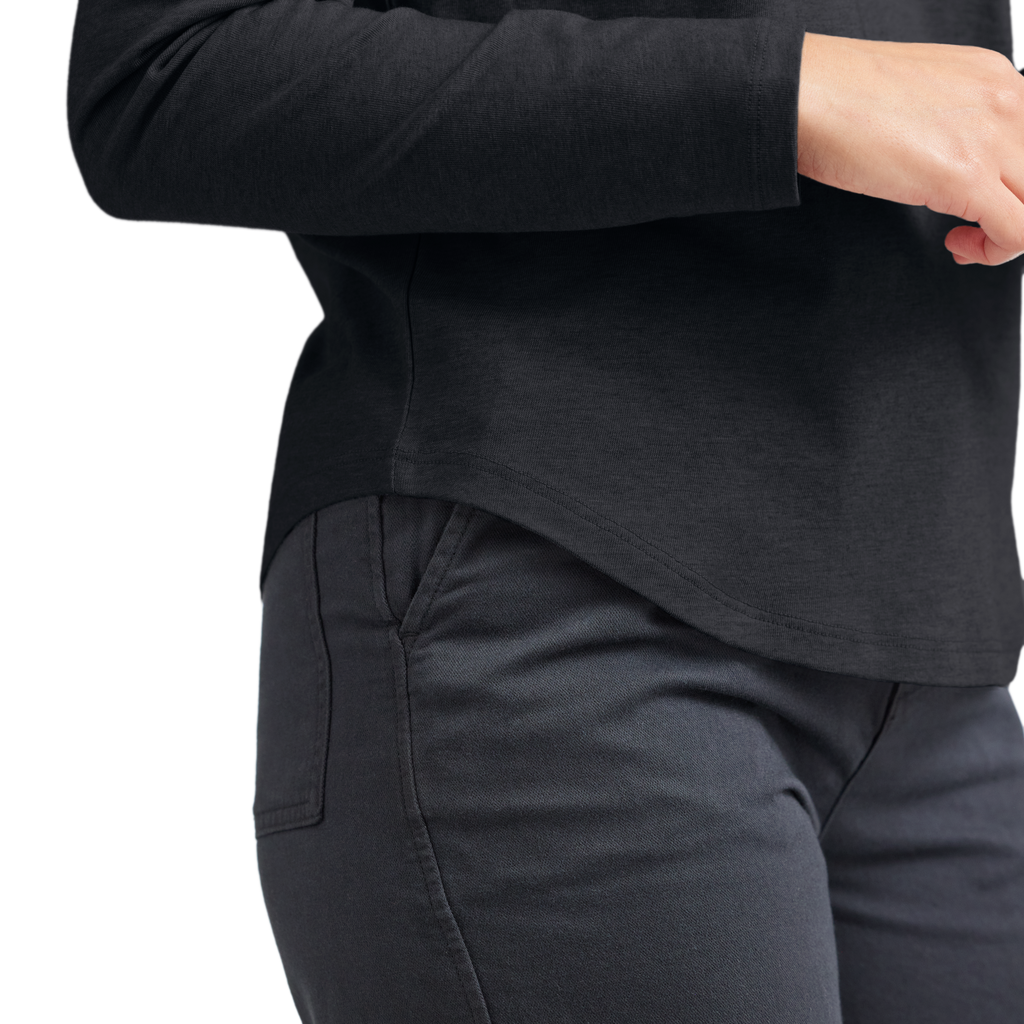 Women's Soft Merino Long Sleeve Tee - True Black