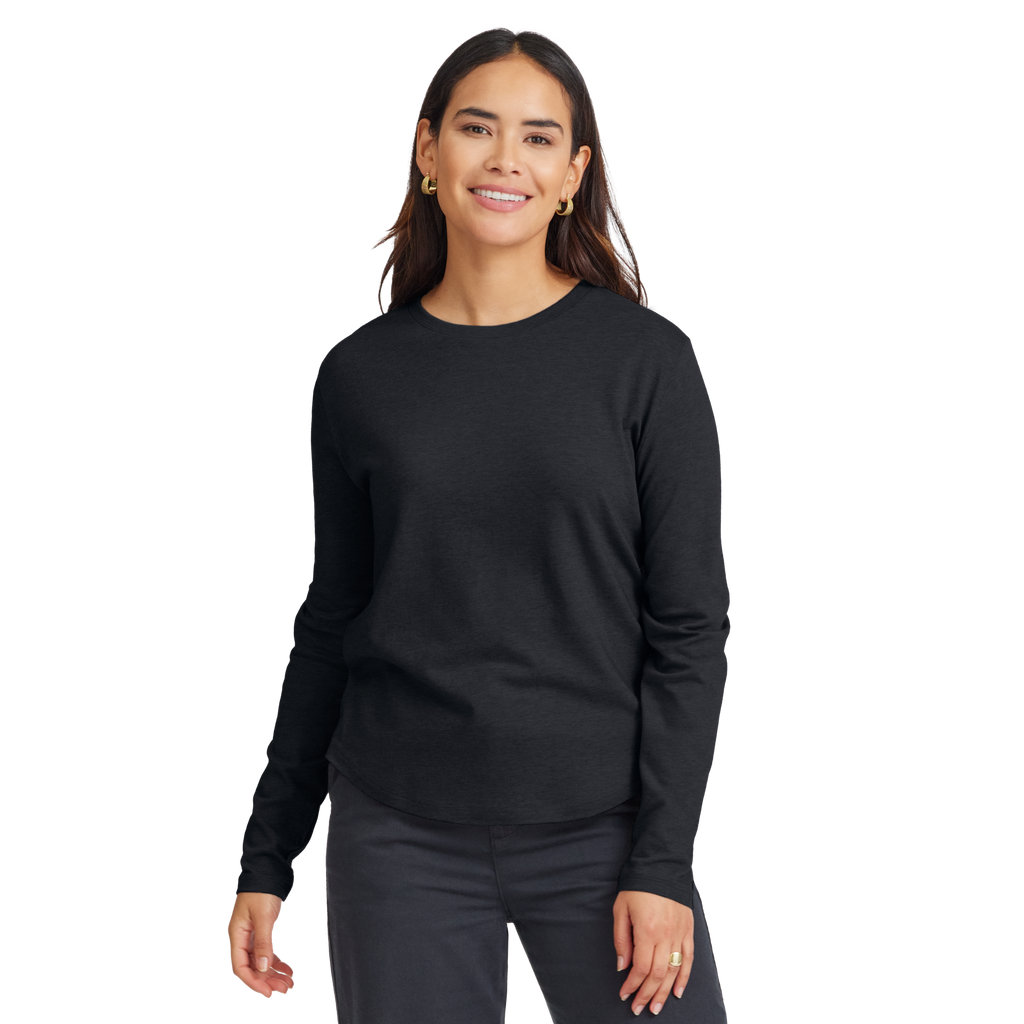 Women's Soft Merino Long Sleeve Tee - True Black