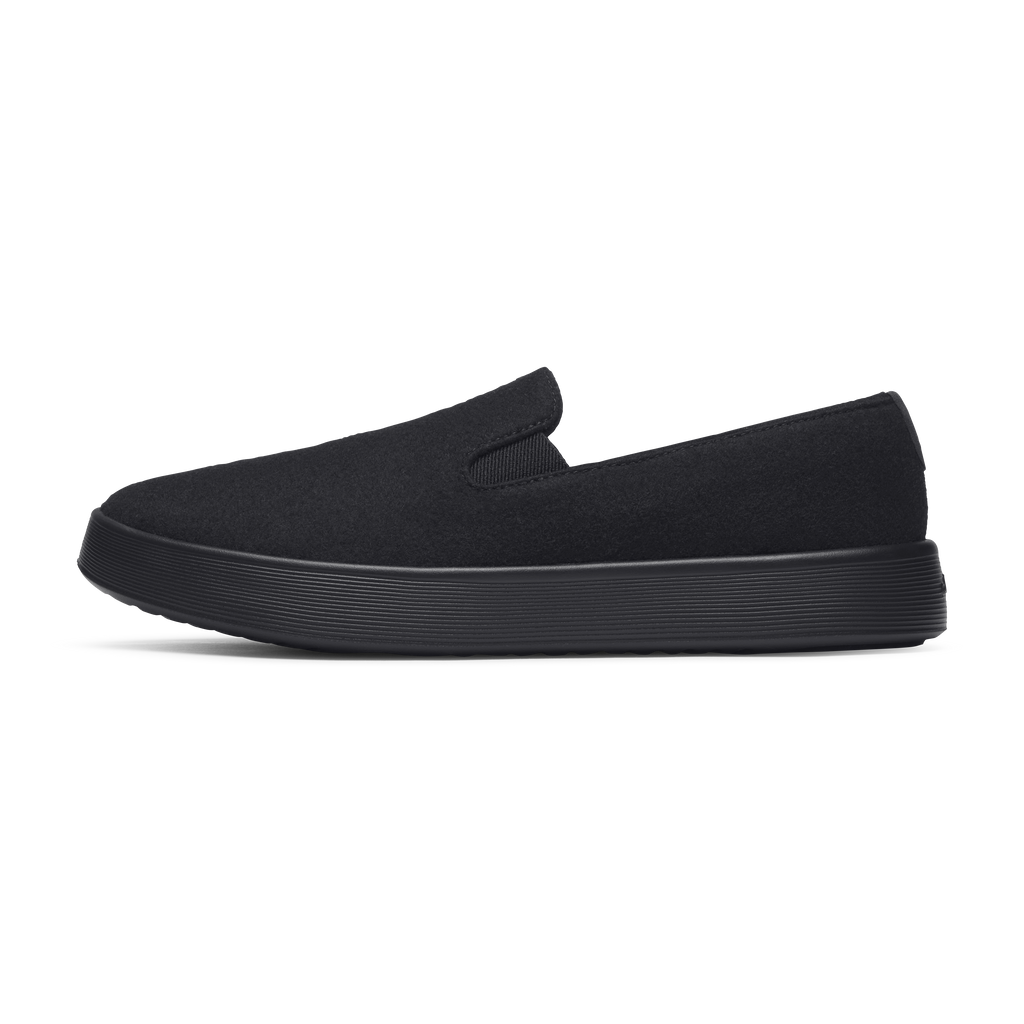Women's Wool Cruiser Slip On - Natural Black (Natural Black Sole)