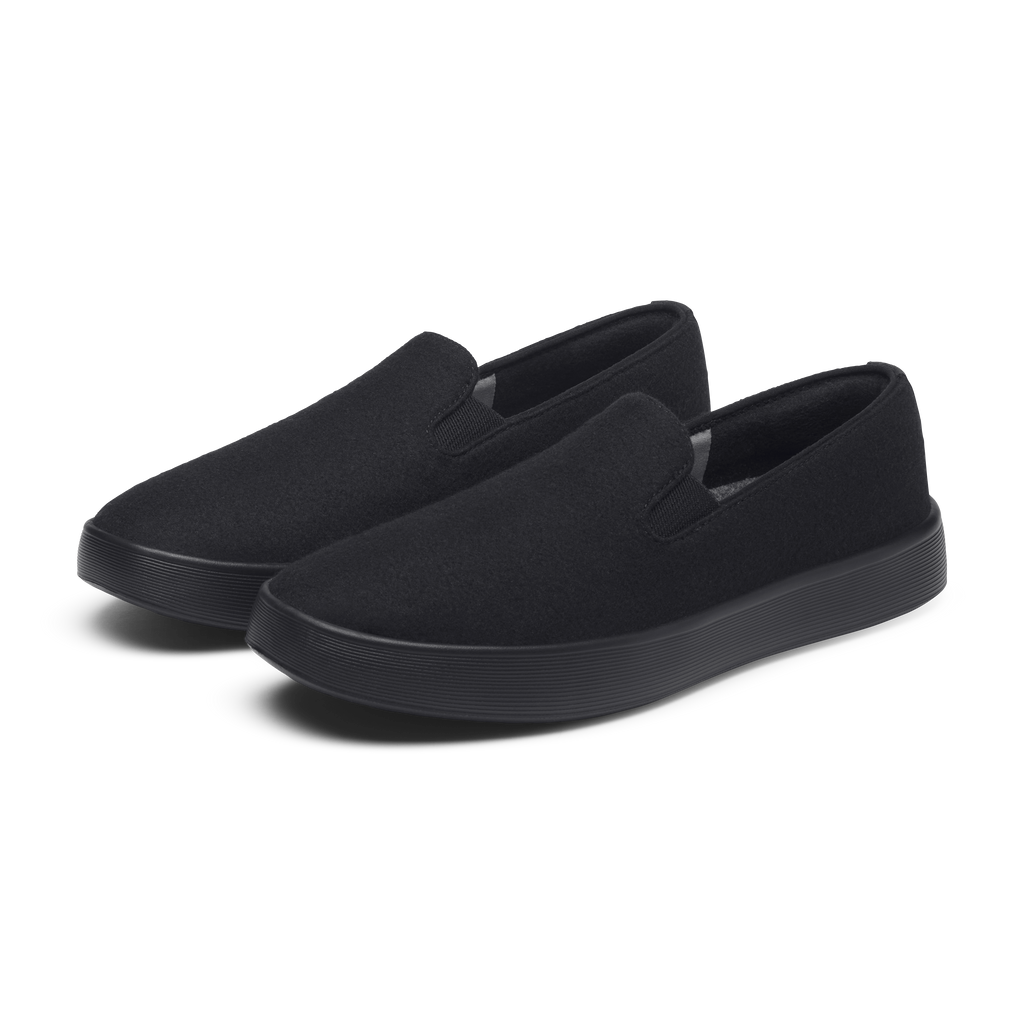 Women's Wool Cruiser Slip On - Natural Black (Natural Black Sole)