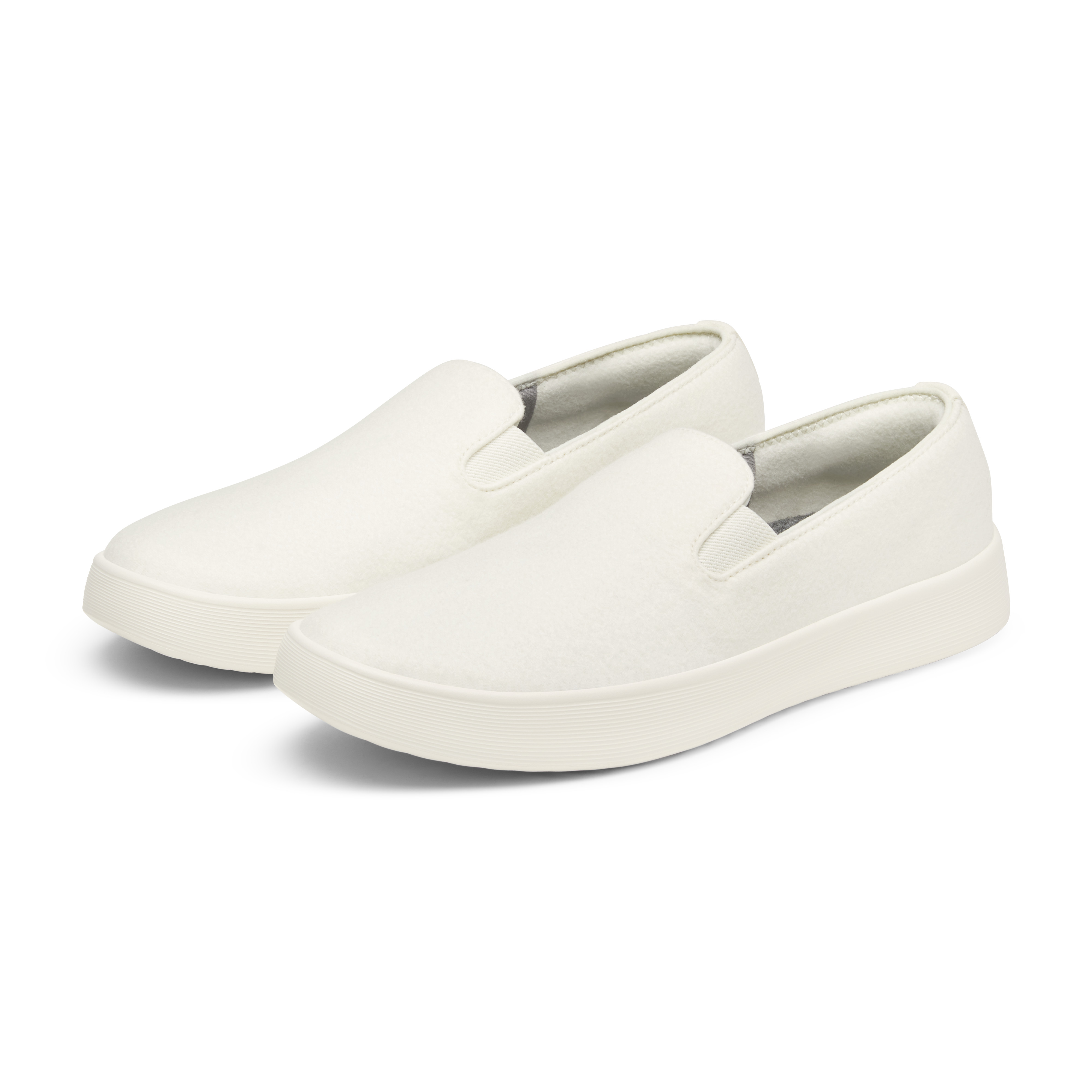 Women's Wool Cruiser Slip On - Natural White (Natural White Sole)