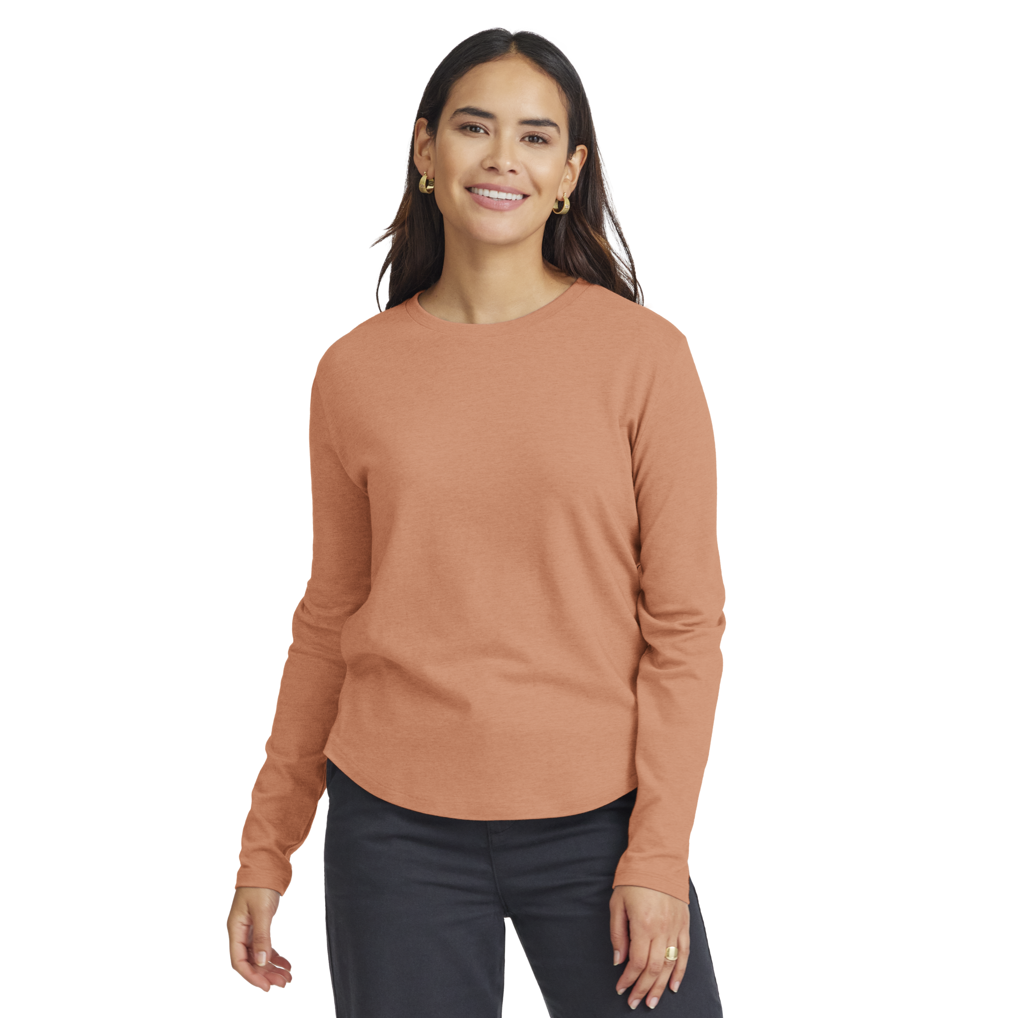 Women's Soft Merino Long Sleeve Tee - Sienna Blush
