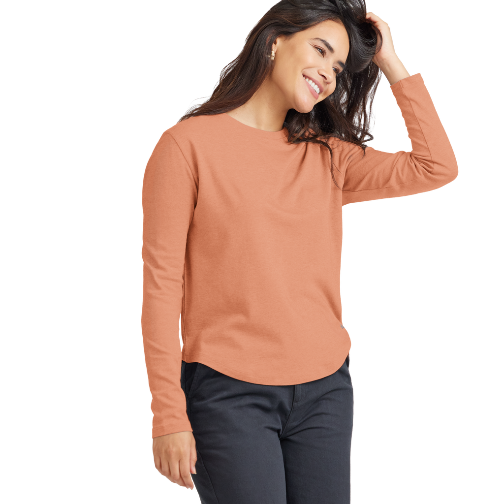Women's Soft Merino Long Sleeve Tee - Sienna Blush