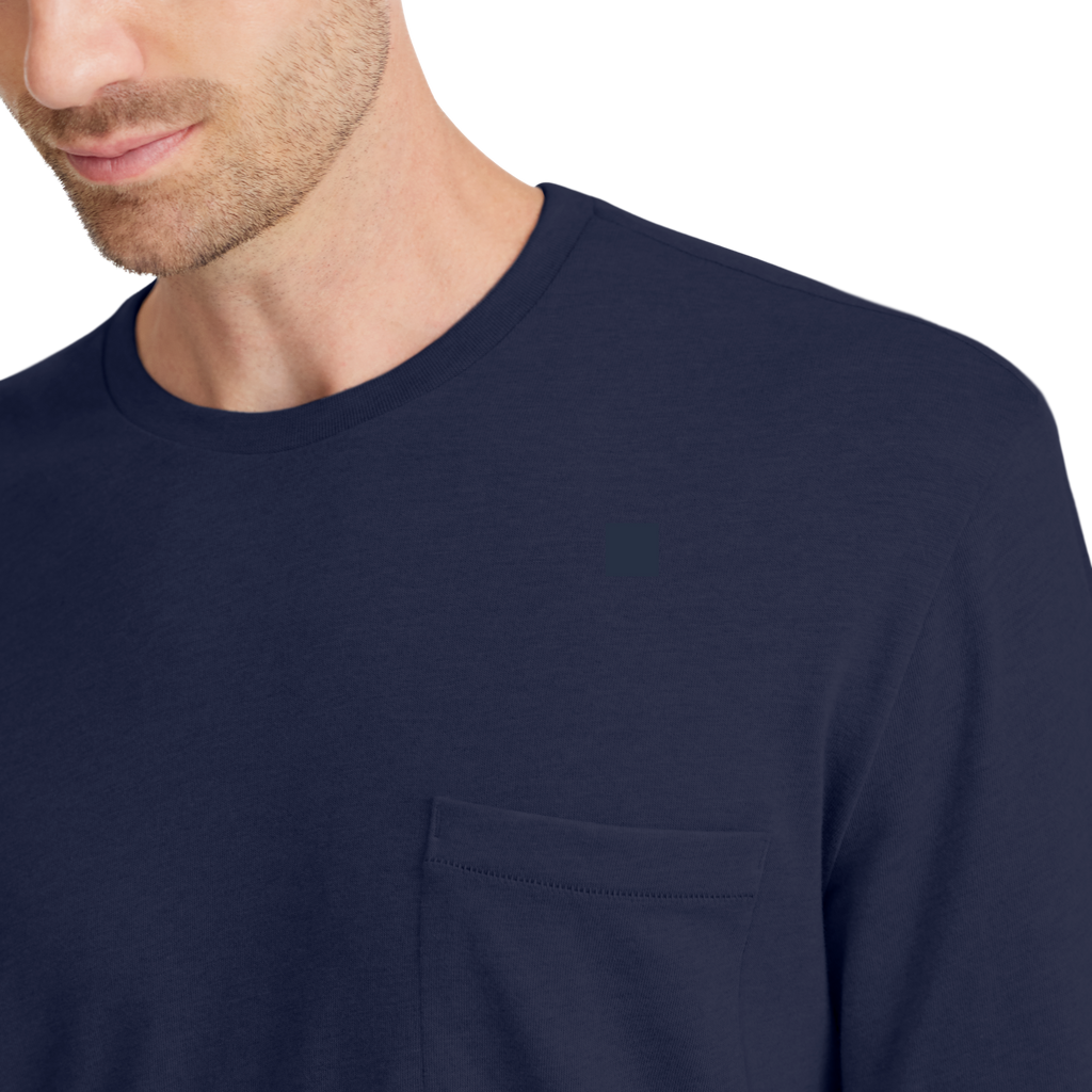 Men's Soft Merino Long Sleeve Tee - Deep Navy