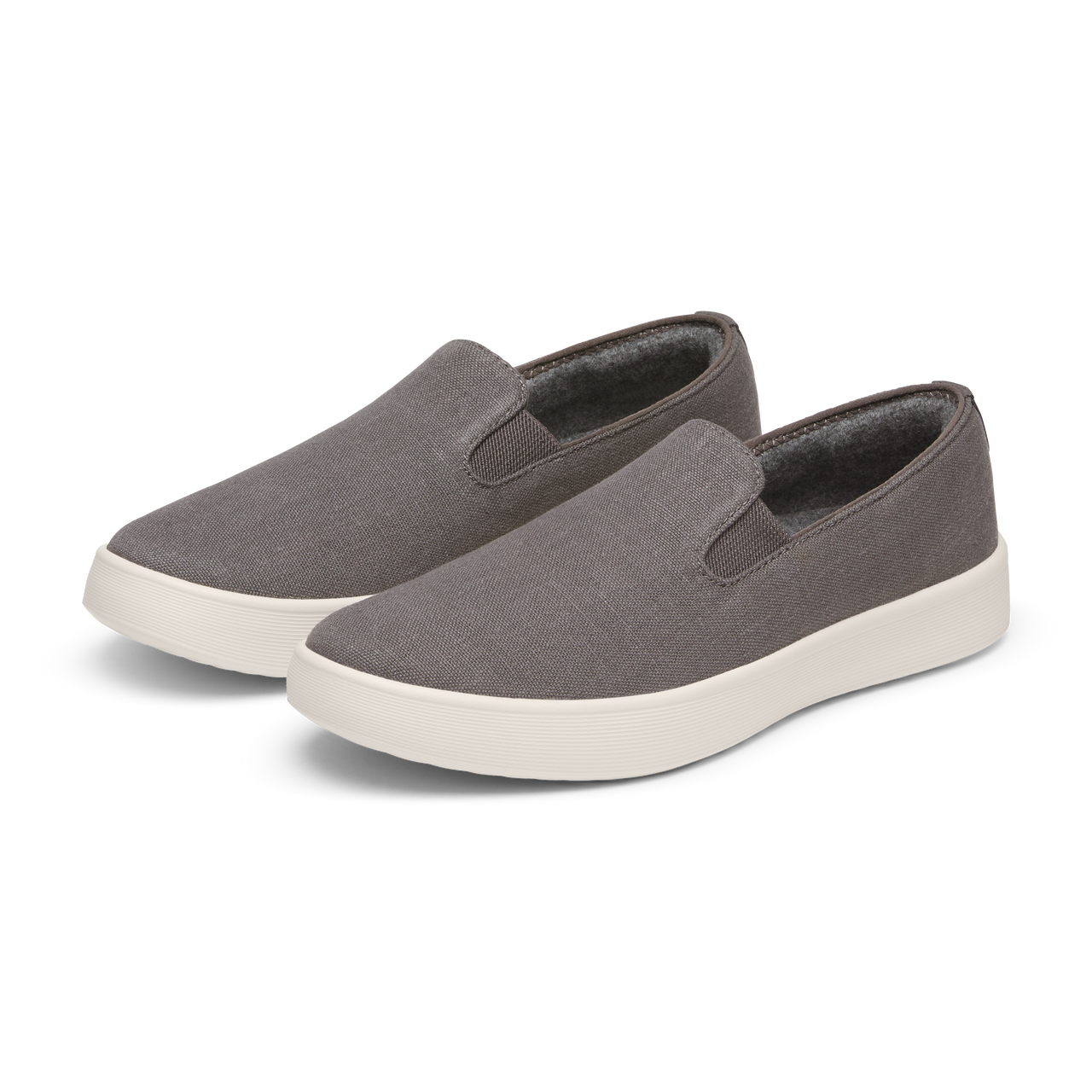 Men's Canvas Cruiser Slip On - Anthracite (Natural White Sole)