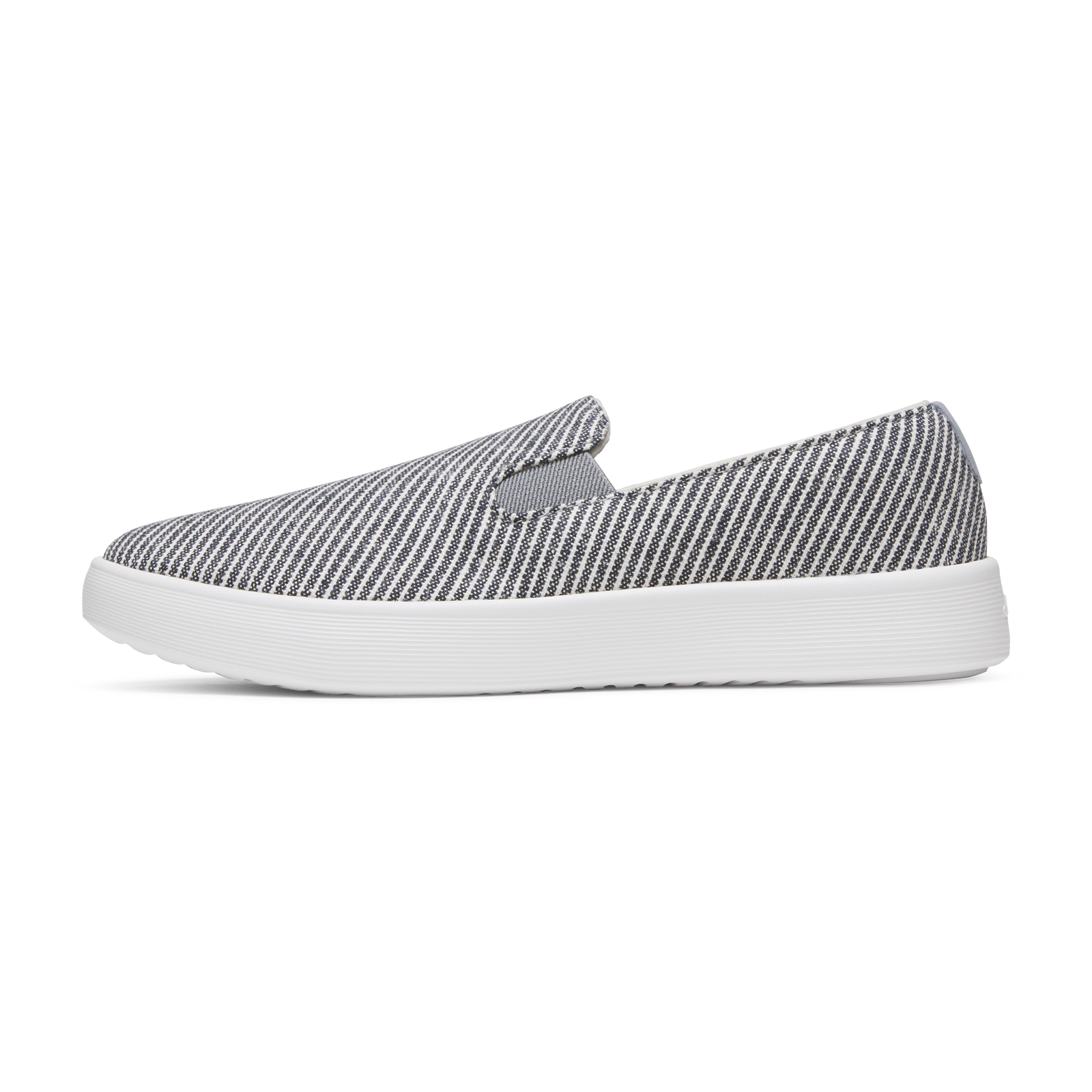 Men's Canvas Cruiser Slip On - Deep Navy Stripes (Blizzard Sole)