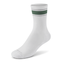 Anytime Crew Sock - Blizzard, Verdant Green (Light Grey Sole)