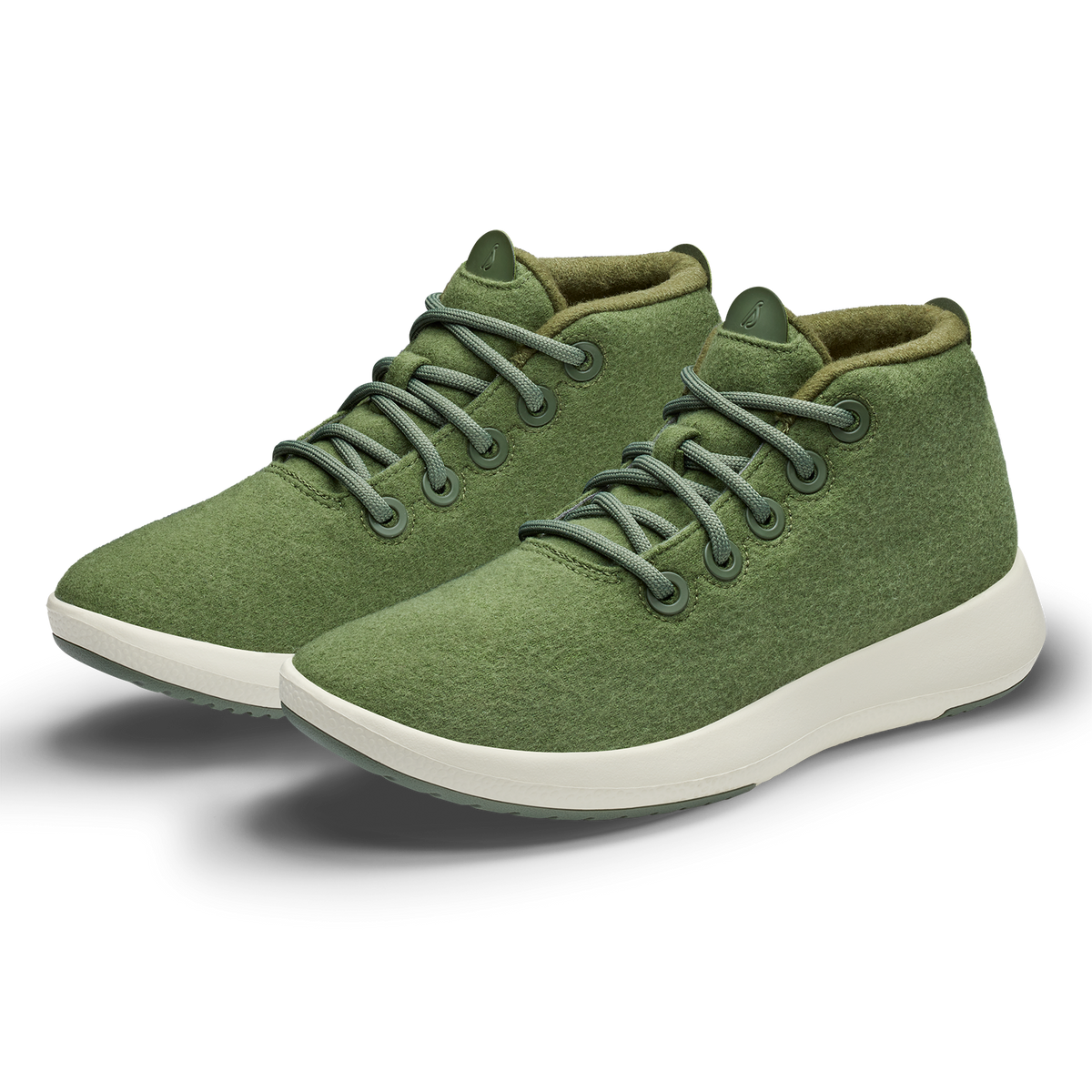 Men's Wool Runner-up Mizzles - Thunder Green (Natural White Sole)