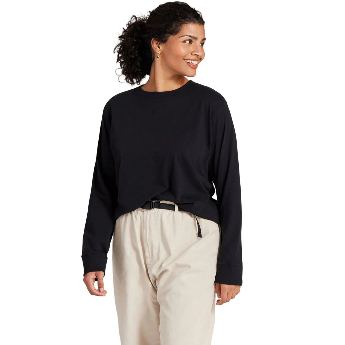 Women's Allgood Organic Cotton Long Sleeve Tee - Natural Black