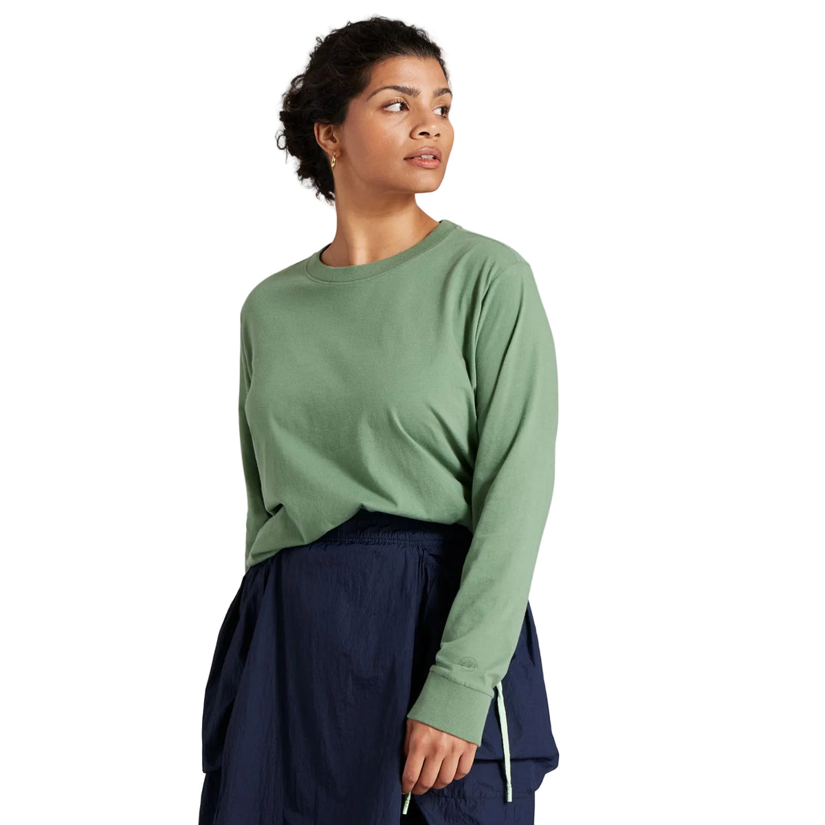 Women's Allgood Organic Cotton Long Sleeve Tee - Hazy Cargo